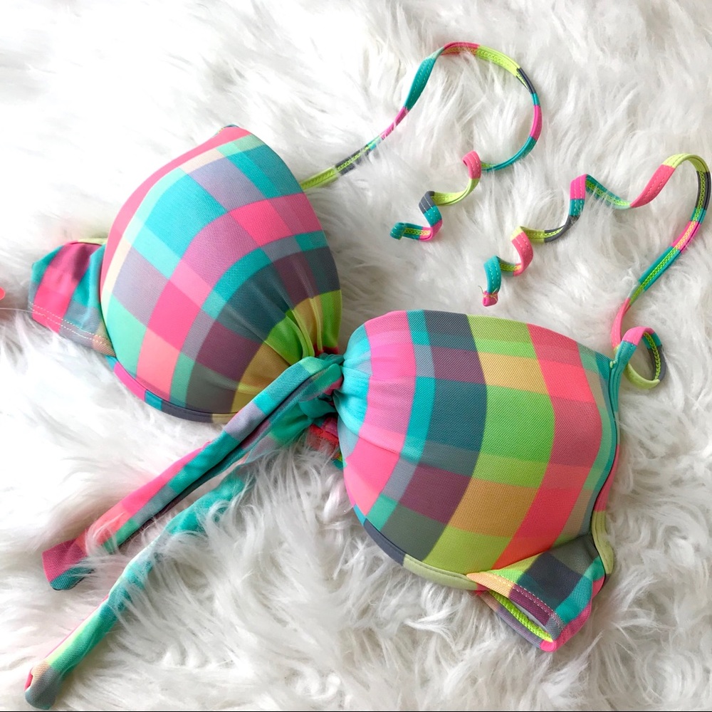 Arizona Jean bustie or Bikini swimming wear suit top bra geometric print
